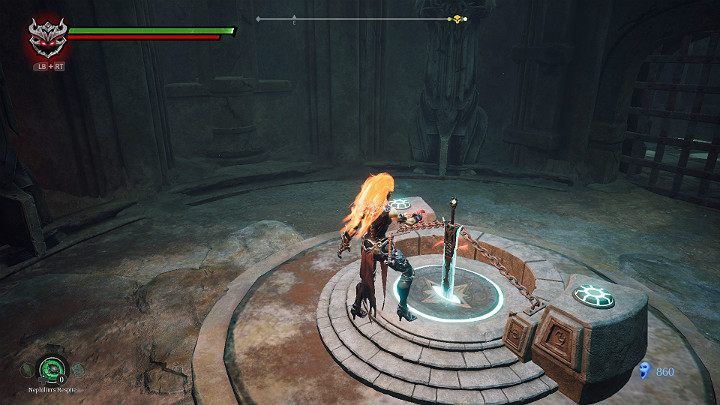 Take your sword and return to the room with statues - Hollows - Catacombs | Darksiders 3 Walkthrough - Walkthrough - Darksiders 3 Guide