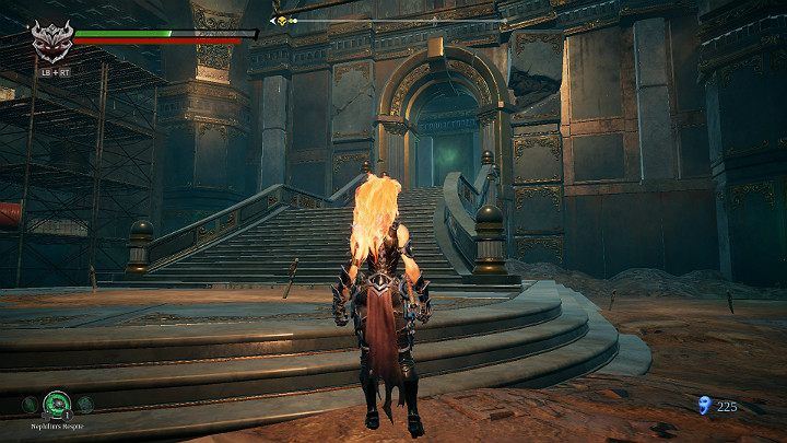 When youve cleared the room of enemies, approach the stairs and go upstairs - Hollows - Catacombs | Darksiders 3 Walkthrough - Walkthrough - Darksiders 3 Guide