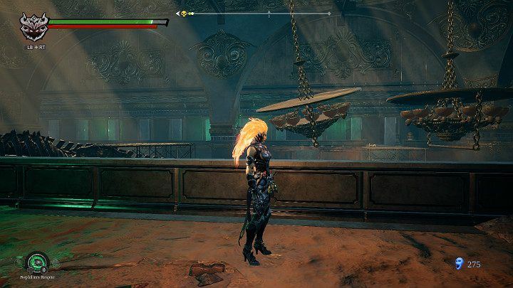 This way you will release a great chandelier, which you will immediately use for your own purposes - Hollows - Catacombs | Darksiders 3 Walkthrough - Walkthrough - Darksiders 3 Guide