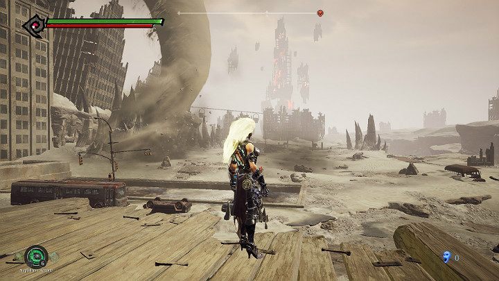 Wait until the hurricane moves to the point shown in the picture above - The Lowlands | Darksiders 3 Walkthrough - Walkthrough - Darksiders 3 Guide