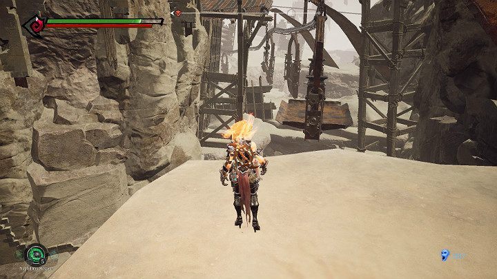 Your task will be to jump on the platform moving on the lift - The Lowlands | Darksiders 3 Walkthrough - Walkthrough - Darksiders 3 Guide