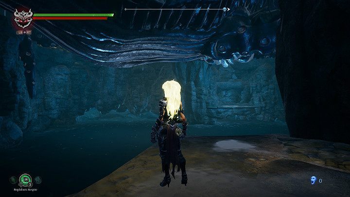 In front of you, there is an underwater lake - Eroded Pipelineb | Darksiders 3 Walkthrough - Walkthrough - Darksiders 3 Guide