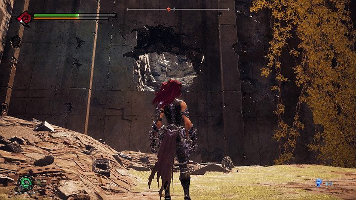 After the battle is over, go through the hole in the wall shown in the picture above - West End | Darksiders 3 Walkthrough - Walkthrough - Darksiders 3 Guide
