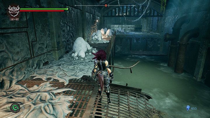 Go to the other side of the canals and watch out for eggs - Nether | Darksiders 3 Walkthrough - Walkthrough - Darksiders 3 Guide