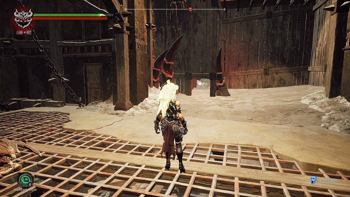 A narrow passage in the wall will lead you deep into the location - The Lowlands | Darksiders 3 Walkthrough - Walkthrough - Darksiders 3 Guide