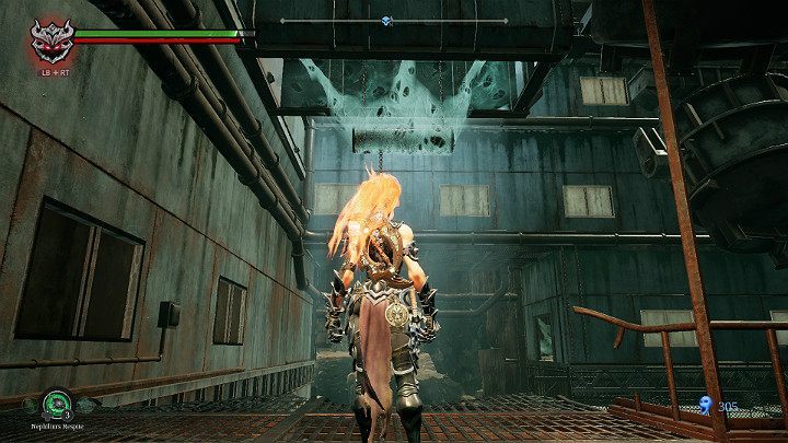 Use Salvation to burn the spiderweb - The drowned district | Darksiders 3 Walkthrough - Walkthrough - Darksiders 3 Guide