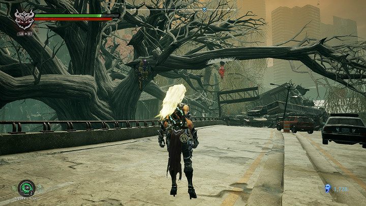 Before moving on, make sure you have knocked down the cocoon with a Lurcher Cluster - The drowned district | Darksiders 3 Walkthrough - Walkthrough - Darksiders 3 Guide