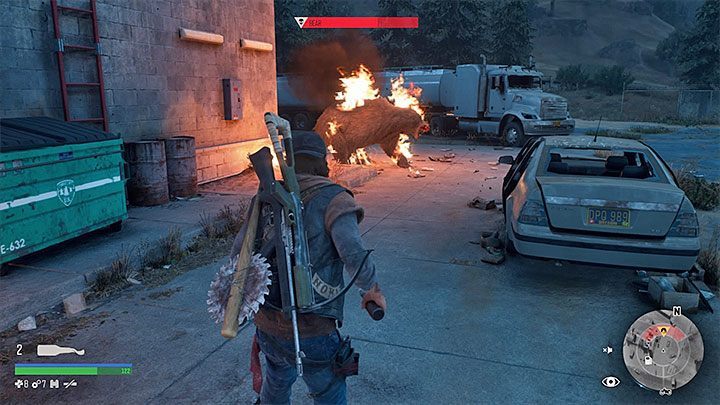 Its best to start the duel with the bear by throwing a Molotov cocktail - Days Gone: Bear boss in Lots of Sick People - how to kill? - FAQ - Days Gone Guide