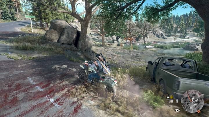 Dont get too close on your bike to be unnoticed. - Marauder Camp Hunter | Days Gone Walkthrough - Main storyline - Days Gone Guide