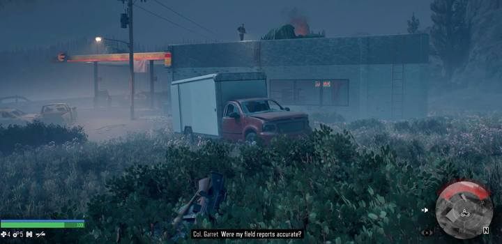 Take a position on the roof, but do not come directly to the enemy by climbing the stairs - Marauder Camp Hunter | Days Gone Walkthrough - Main storyline - Days Gone Guide