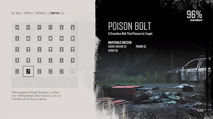 Required Crafting Materials: Cedar Seedling x1, Scrap x1, Poison x1 - How to get the Variety is the Spice of Life trophy in Days Gone? - Trophies and achievement - Days Gone Guide