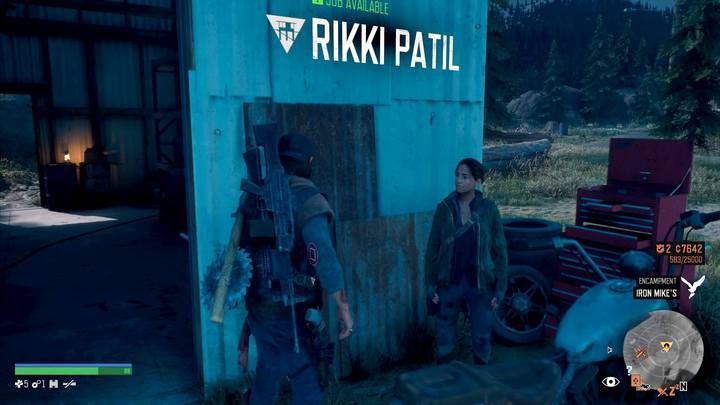 Rikki is standing next to the mechanics workshop - Bounty Hunter | Days Gone Walkthrough - Main storyline - Days Gone Guide