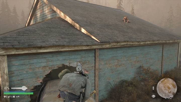 Now, get inside the building - climb the car stuck in the wall, get on the roof, and go through the hole - Im Never Giving Up | Days Gone Walkthrough - Main storyline - Days Gone Guide
