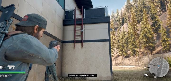 Shoot down the stairs to reach the upper floor. - Im Never Giving Up | Days Gone Walkthrough - Main storyline - Days Gone Guide