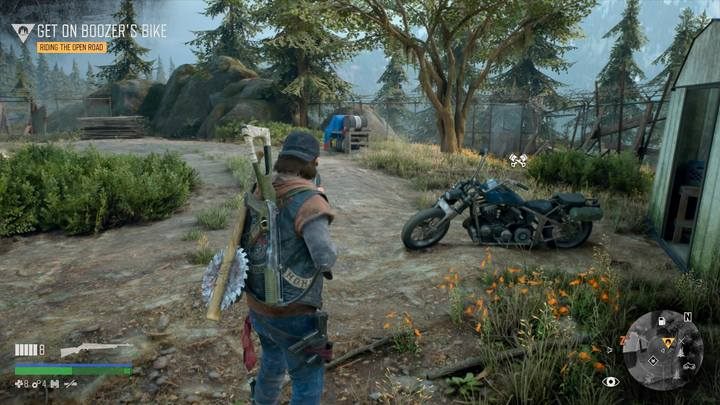 Take the Boozers bike from the former camp. - Days Gone: Hes my Brother - walkthrough - Main storyline - Days Gone Guide