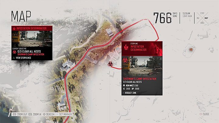 Freaker Nests are located in areas called Infestations - How to find and destroy Freaker Nests in Days Gone? - FAQ - Days Gone Guide