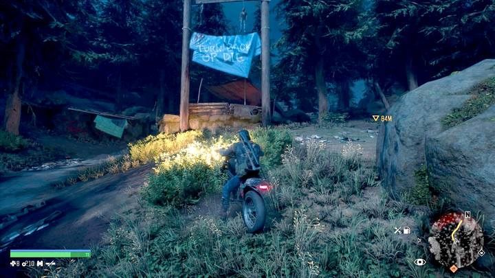 Leave the bike in front of the base. This way you wont generate a lot of noise. - Days Gone: Gear Up For The Ride - walkthrough - Main storyline - Days Gone Guide