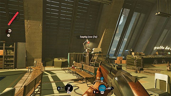 Two pairs of stairs lead to the main room of the Loop Control Center, and several opponents are there - Deathloop: Colts Prologue, The Longest Day - walkthrough - Prologue - Deathloop Guide