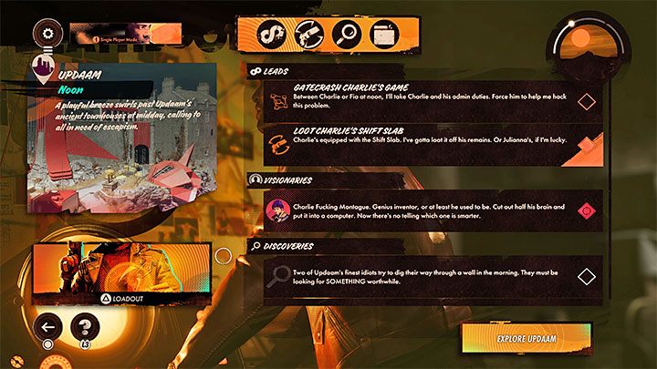 You will be able to start the described lead after completing Colt' - Deathloop: Space Invader - walkthrough - Visionary tropes - Deathloop Guide