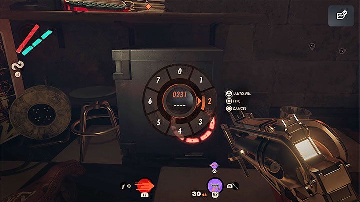 Right after you get inside, you should see a safe under the table - Deathloop: Space Invader - walkthrough - Visionary tropes - Deathloop Guide