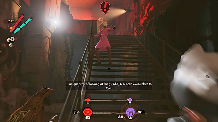 While carrying to machine you need to deal with two additional handicaps - Deathloop: What Wenijes Want - walkthrough - Visionary Leads - Deathloop Guide