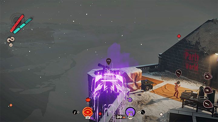 Wenjie should be on one of the roofs of Dorsey's mansion - Deathloop: Dr. Wenjie Evans - boss, how to beat? - Bosses (Visionaries) - Deathloop Guide