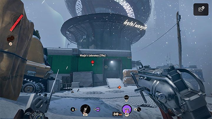 Wenjie's Laboratory is located quite far from the place where you start the game - Deathloop: Ubiquity - walkthrough - The clues of the arsenal - Deathloop Guide