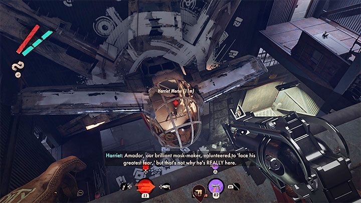 When you get to hangar 2, you'll witness Harriet's "group session - Deathloop: Chaos Theory - walkthrough - Visionary Leads - Deathloop Guide