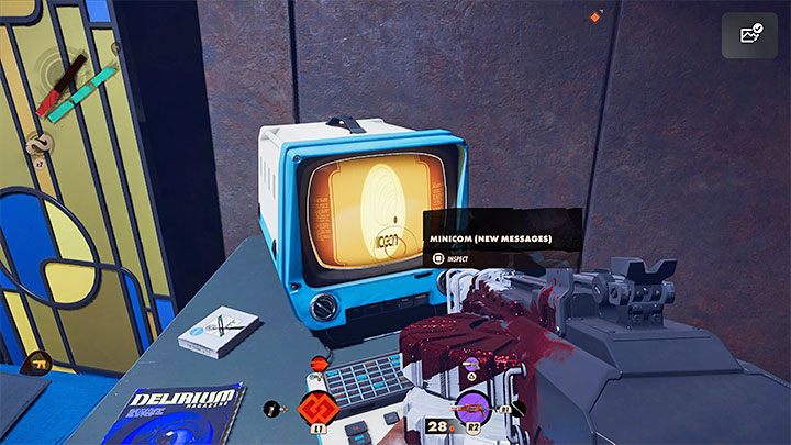 To complete the described lead, you need to find a minicom in the hangar where Harriet was - Deathloop: Chaos Theory - walkthrough - Visionary Leads - Deathloop Guide
