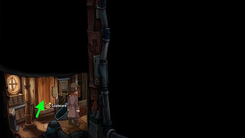 You cant see Goal anywhere, but open the Cupboard in the center - Contact Cletus | Part 1 - Kuvaq - Part 1 - Kuvaq - Deponia Game Guide & Walkthrough
