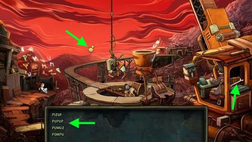 Go to the crane - Place Goal in the mine cart | Part 2 - Junk Mine - Part 2 - Junk Mine - Deponia Game Guide & Walkthrough