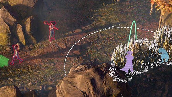 The next place you have to visit is a small camp with 4 opponents (M2,7) - Desperados 3: Get dynamite - mission 2, walkthrough - Mission 2 - Running Late on Payday - Desperados 3 Guide
