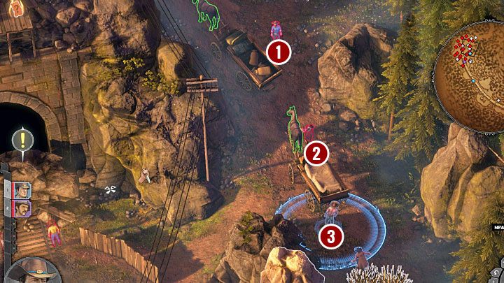 There are two paths leading to the hill - Desperados 3: Get dynamite - mission 2, walkthrough - Mission 2 - Running Late on Payday - Desperados 3 Guide