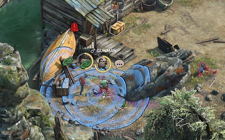 The central island is the second problematic area (M9,6) - Desperados 3: Save Isabelle and help Cooper - mission 9, walkthrough - Mission 9 - Louisiana Voodoo - Desperados 3 - game guide