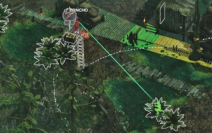 Your heroes must reach the southern part of the village (M11,12) before you can open the cages and find Wayne - Desperados 3: Open the cages and free Wayne - mission 11, walkthrough - Mission 11 - Burn the Queen - Desperados 3 - game guide