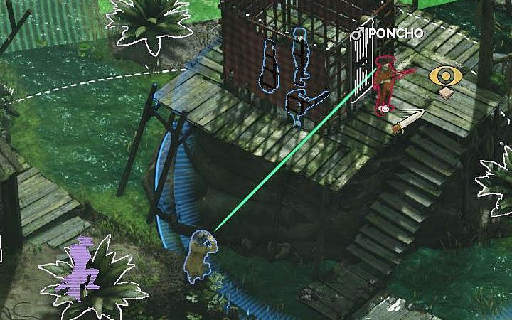 There are several opponents in the immediate vicinity of the target (M11,13) - Desperados 3: Open the cages and free Wayne - mission 11, walkthrough - Mission 11 - Burn the Queen - Desperados 3 - game guide
