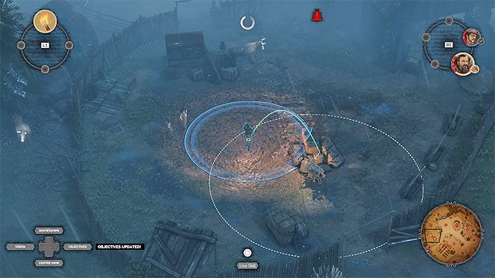 The first Long Coat is in the Cattle Pen, which you passed through in the earlier part of the mission (M5,12) - Desperados 3: Kill Long Coats - mission 5, walkthrough - Mission 5 - The Magnificent Five - Desperados 3 - game guide