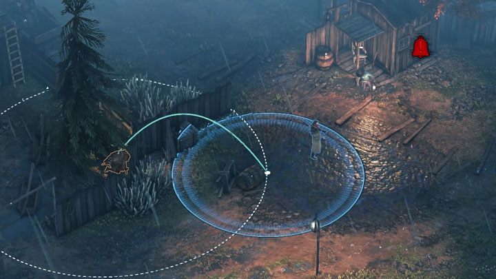 The fourth Long Coat patrols the area near the Ranch Entrance located between the aforementioned two sniper towers (M5,11) - Desperados 3: Kill Long Coats - mission 5, walkthrough - Mission 5 - The Magnificent Five - Desperados 3 - game guide