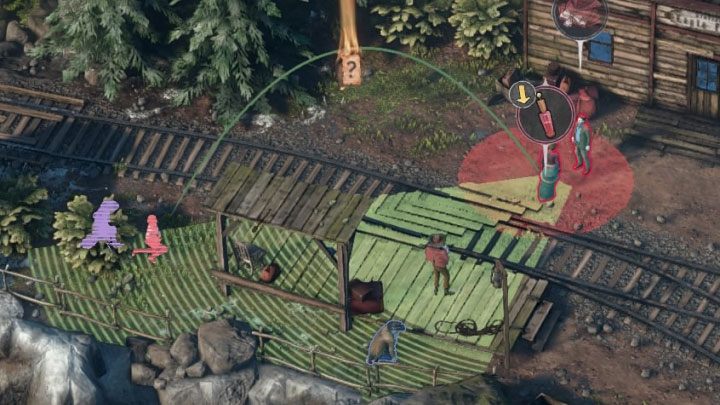 You may be interested in stealing a disguise for Kate as soon as you walk over the bridge and reach a small railway station (M6,6) - Desperados 6: Walk over the bridge and get a disguise - mission 6, walkthrough - Mission 6 - The Bridge at Eagle Falls - Desperados 3 - game guide
