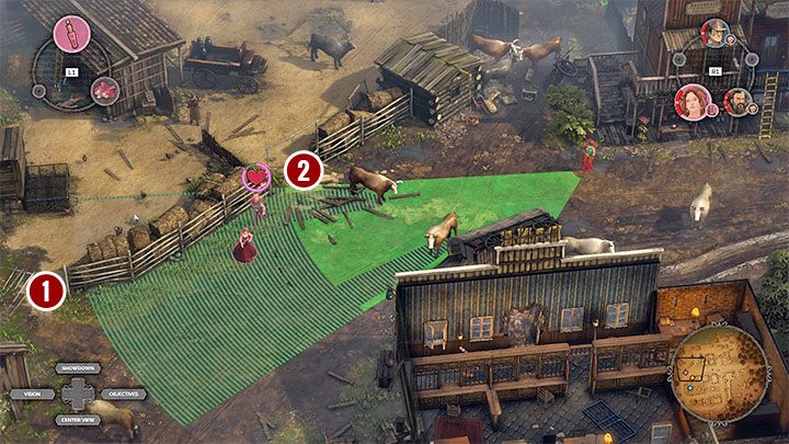 The game will not allow you to reach the boat in a straight line, which is because there are barricades and livestock at the main passages leading to the docks (M8,6) - Desperados 3: Get out of town by boat - mission 8, walkthrough - Mission 8 - One Hell of a Night - Desperados 3 Guide