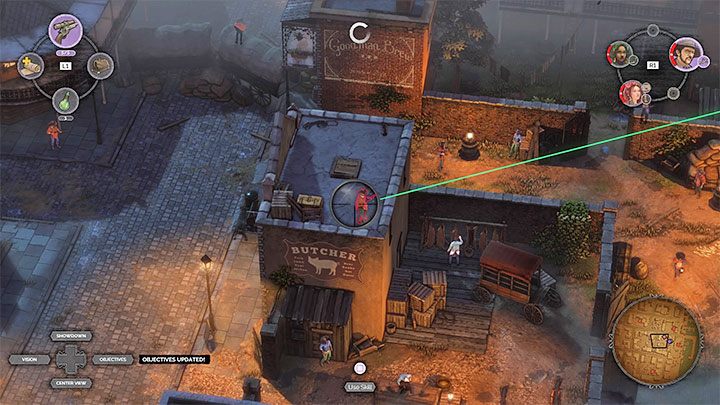 In the first alley (M10,9), the appearance of a guard dog will pose a large threat - Desperados 3: Reach the office in the warehouse zone - mission 10, walkthrough - Mission 10 - Back Alley Jazz - Desperados 3 - game guide