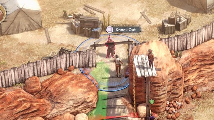After Isabelle initially clears out the upper camp, she begins to control Hector - Desperados 3: Get your gear back - mission 13, walkthrough - Mission 13 - A Cart Full of Gunpowder - Desperados 3 Guide