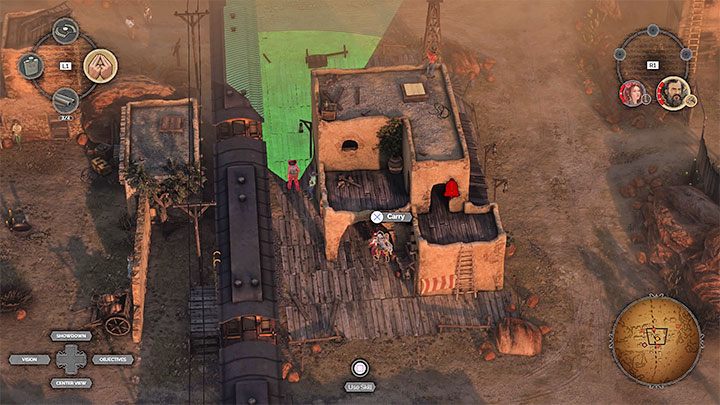 Your job is to block the railway tracks (M14,6) in order to stop one of the trains passing through - Desperados 3: Block the rail tracks - mission 14, walkthrough - Mission 14 - The Wages of Pain - Desperados 3 Guide