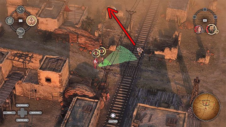 Getting close to the wagon from the south is much more problematic - Desperados 3: Block the rail tracks - mission 14, walkthrough - Mission 14 - The Wages of Pain - Desperados 3 Guide