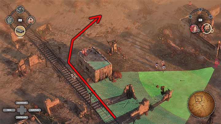 Do not enter the main part of the farm yet - Desperados 3: Block the rail tracks - mission 14, walkthrough - Mission 14 - The Wages of Pain - Desperados 3 Guide