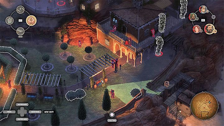 In the next location, you have to decide how you want to infiltrate the back gardens of the property (M15, 16) - Desperados 3: Distract guests with a garden device - mission 15, walkthrough - Mission 15 - A Captain of Industry - Desperados 3 - game guide
