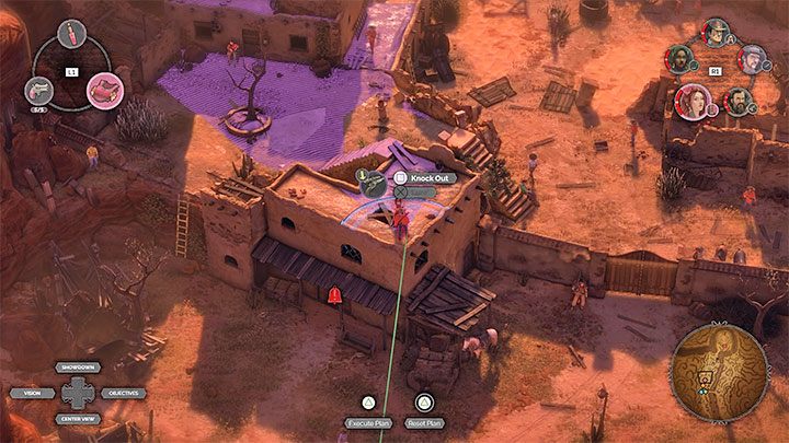 Crossing the left part of the map involves passing through the town, which can be divided into three main parts - Desperados 3: Reach the cemetery gate - mission 16, walkthrough - Mission 16 - The Old and The New - Desperados 3 - game guide