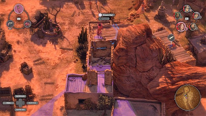 The third part of the town (M16,11) is quite problematic in terms of getting rid of the opponents in the area - Desperados 3: Reach the cemetery gate - mission 16, walkthrough - Mission 16 - The Old and The New - Desperados 3 - game guide