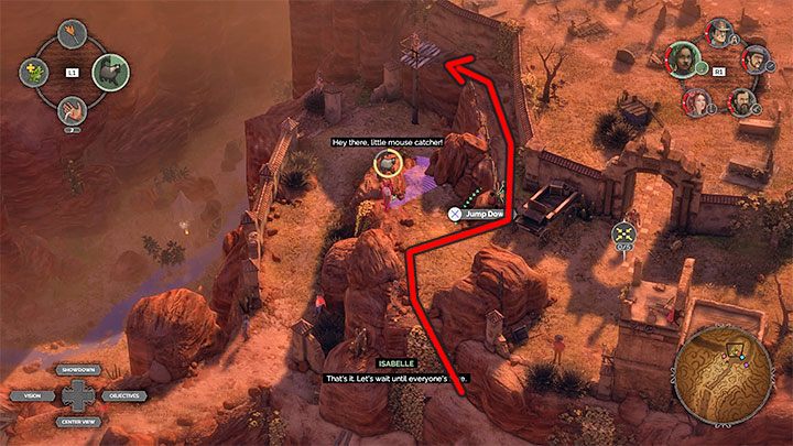 Getting rid of opponents from the area to the left of the entrance to the cemetery (M16,20) is more difficult because there are two Long Coat opponents here - Desperados 3: Reach the cemetery gate - mission 16, walkthrough - Mission 16 - The Old and The New - Desperados 3 - game guide