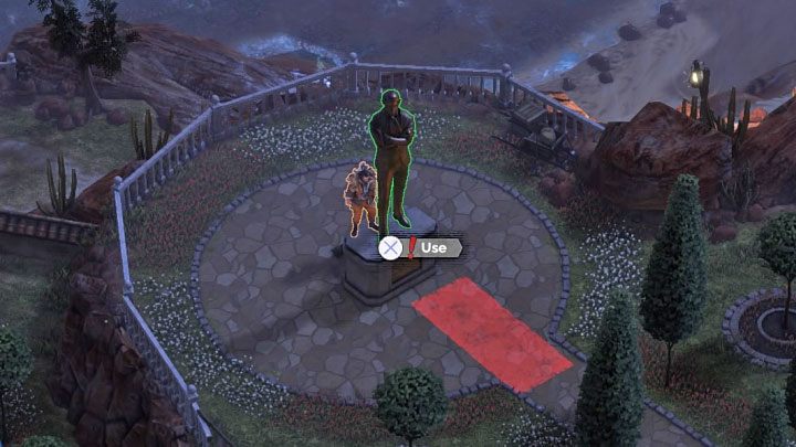 A large statue of Devitt can be found in the rear gardens of the estate (M15,15) - Desperados 3: Mission 15 - map, badges - Mission 15 - A Captain of Industry - Desperados 3 - game guide